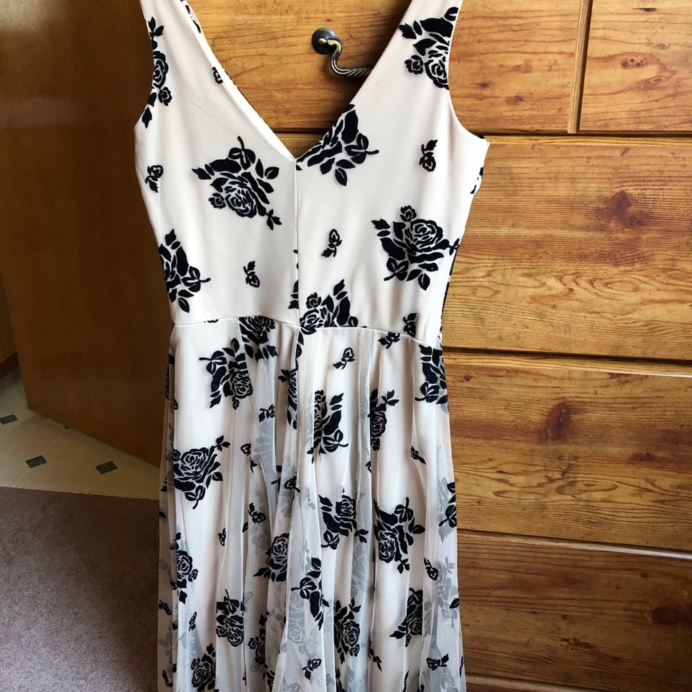 My Michelle roses with sheer overlay dress - Picture 3 of 8